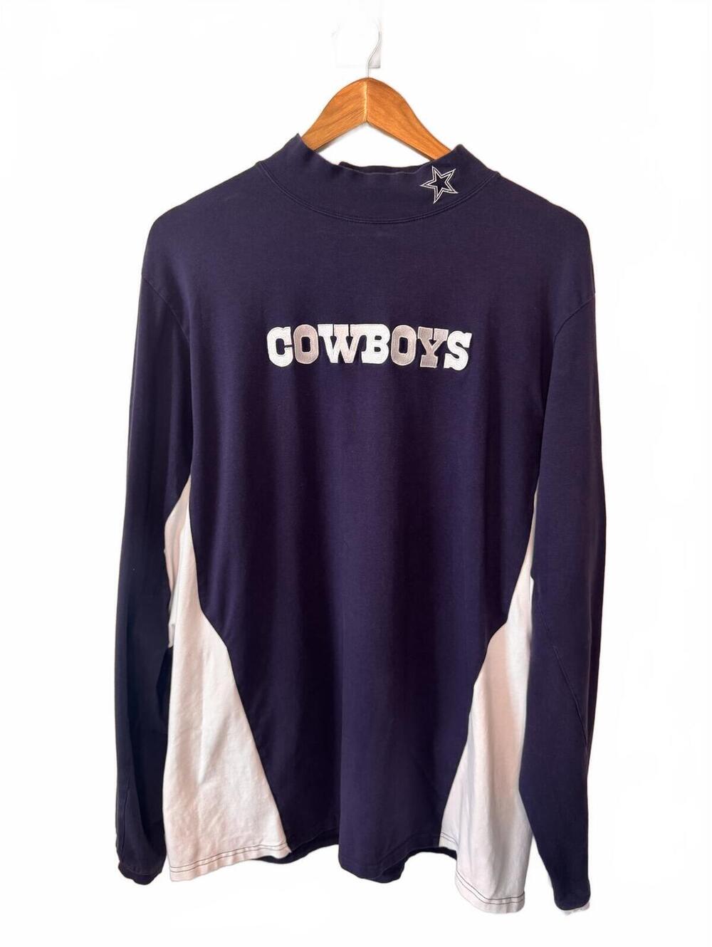 DALLAS COWBOYS | NFL Mock Neck Team Apparel Reebok Era Size L Football Game Day